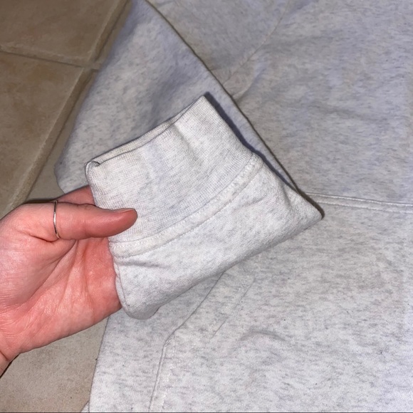 Nike women’s light gray heathered oversized drawstring  hoodie - Picture 9 of 12